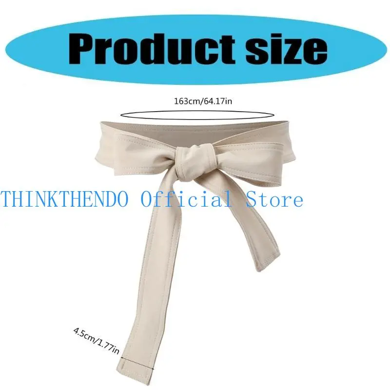 652F Fashion Waist Sash for Outerwear Women Coat Adjustable Corset Belt Ribbon Sash Band for Trench Coat Clothing Accessories