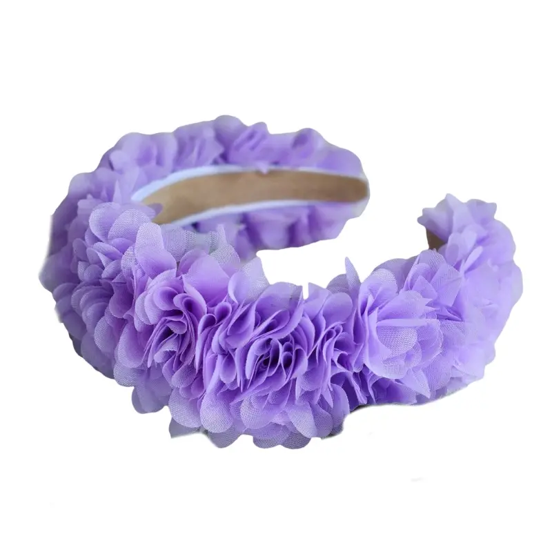 652F Floral Headbands With Comfortable Mesh Design Stylish Hairpieces Flower Hairband Hair Accessories For Fashion Women