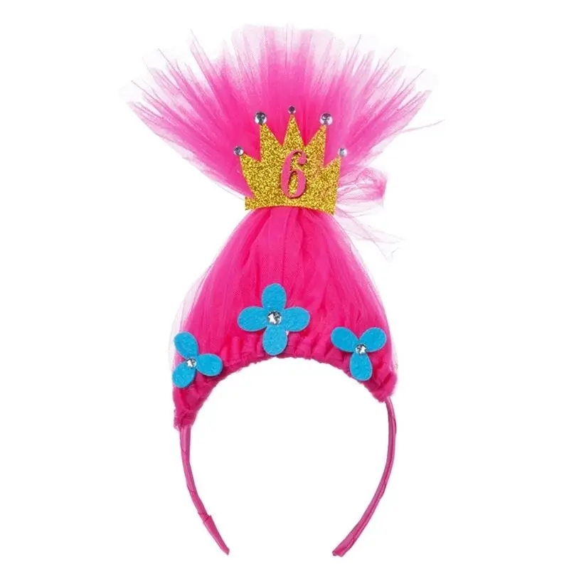 652F Tulle Hairbands Adorkable Photo Props Halloween Anime Headbands Party Headpiece Fun Headbands for Music Festivals