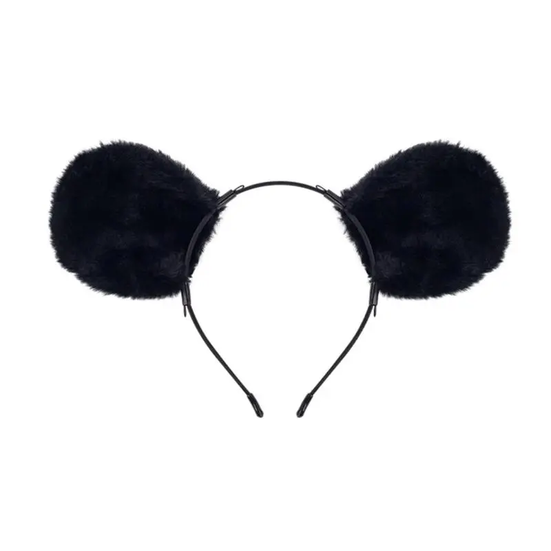 652F Kids Mouse Costume Accessories Set Mouse Ears Headband Tail Tutus Animal Fancy Costume for Halloween Cosplay Party
