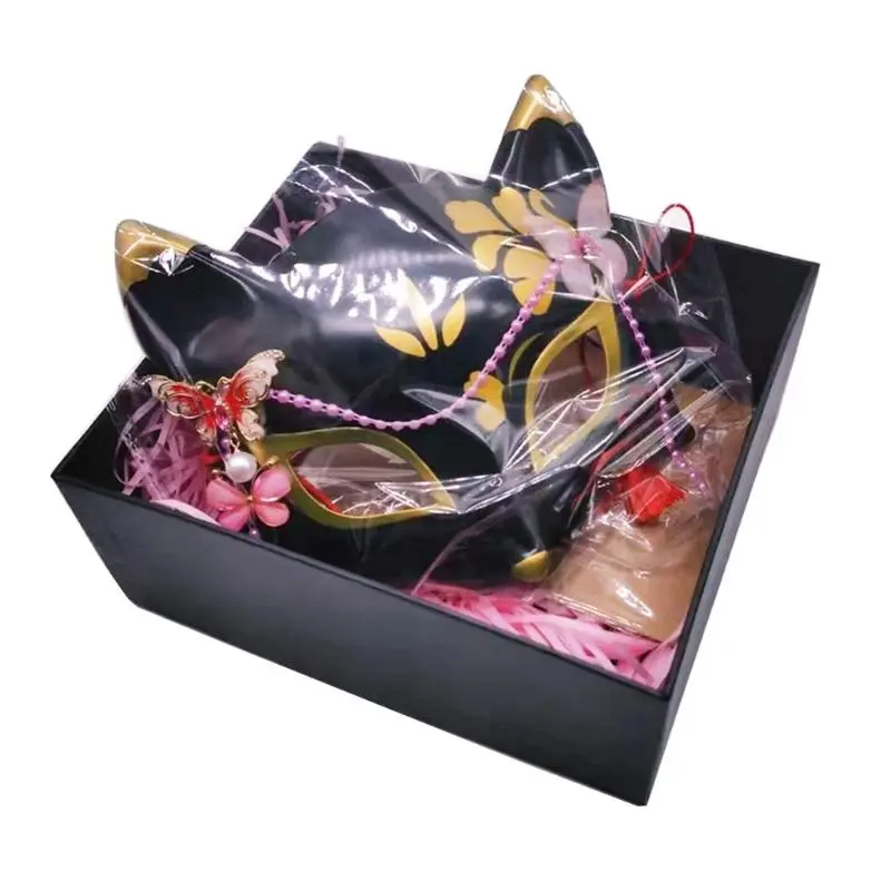 39BB Japanese Cosplay Mask Masquerade Mask Halloween Anime Foxes Mask Half Face Mask