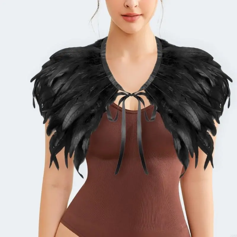 652F Elegant Shawl for Women Photography Perfect for 1920s Shrug Halloween Cosplay and Evening Dresses