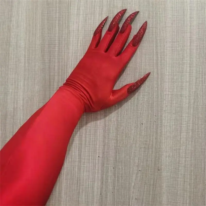 652F Frightening  Claw Gloves Funny Cosplay Party Wolf Long Nails Witches Fingernails Claw Gloves Dress Up