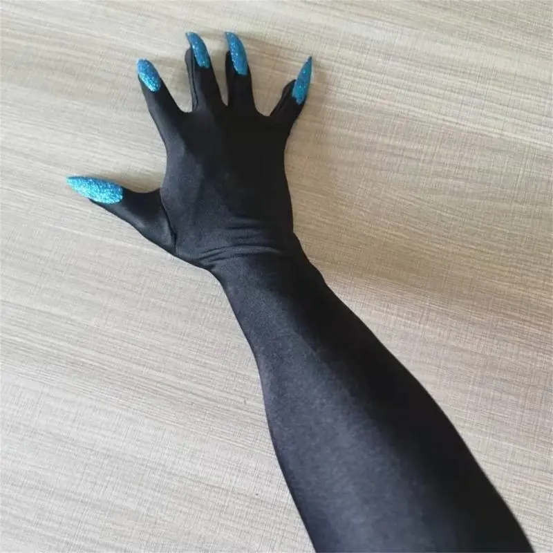 652F Frightening  Claw Gloves Funny Cosplay Party Wolf Long Nails Witches Fingernails Claw Gloves Dress Up