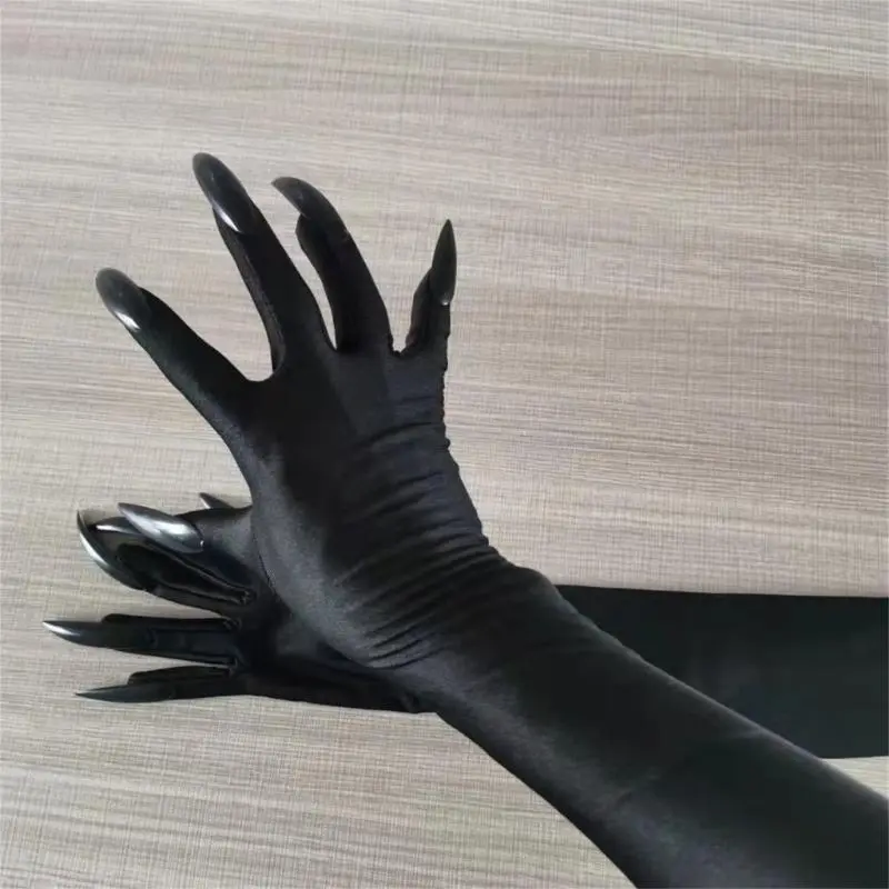 652F Frightening  Claw Gloves Funny Cosplay Party Wolf Long Nails Witches Fingernails Claw Gloves Dress Up