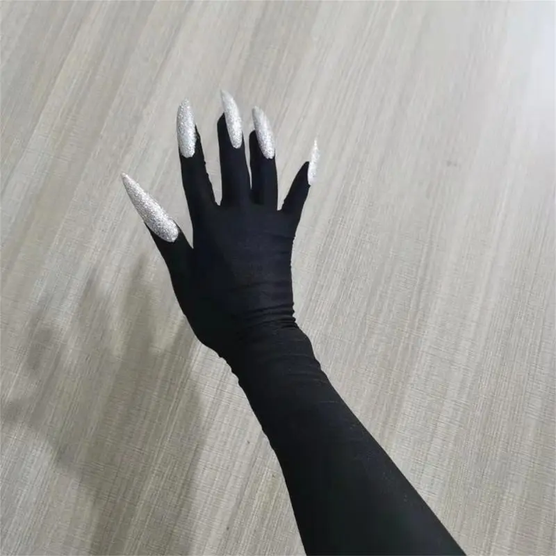 652F Frightening  Claw Gloves Funny Cosplay Party Wolf Long Nails Witches Fingernails Claw Gloves Dress Up