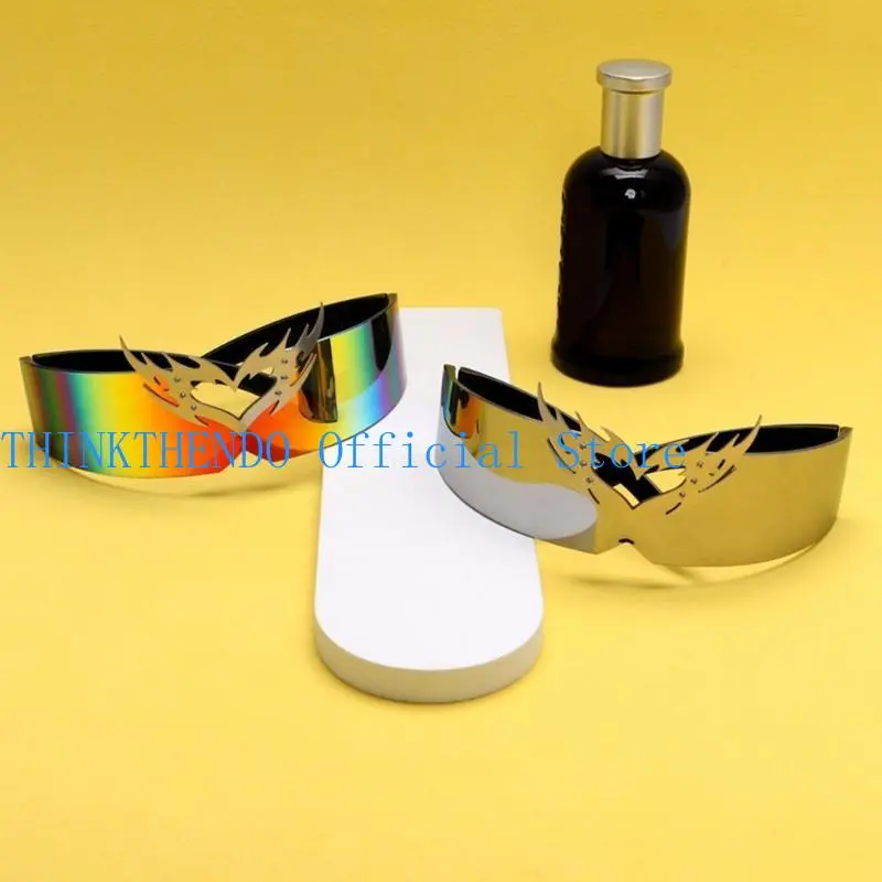 652F Punk Styles Heart Sunglasses with UV400 Protections for Women Men Unisex Everyday Use Stage Performances Eyeglasses