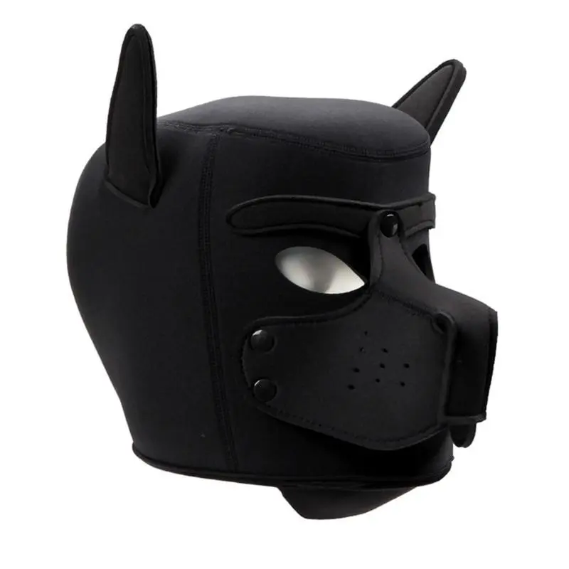 652F Dog Head Mask Halloween Dog Headgear Breathable Full Head Dog Mask Costume for Adult Halloween Dress up Cosplay Party