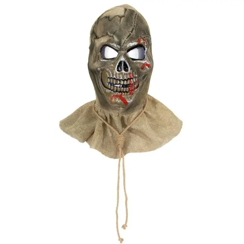 39BB Scary Full Head Skull Mask Halloween Mask Cosplay Mask Horrific Full Face Helmets Costume Prop for Carnival Party