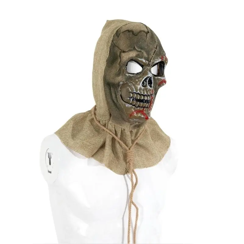 39BB Scary Full Head Skull Mask Halloween Mask Cosplay Mask Horrific Full Face Helmets Costume Prop for Carnival Party