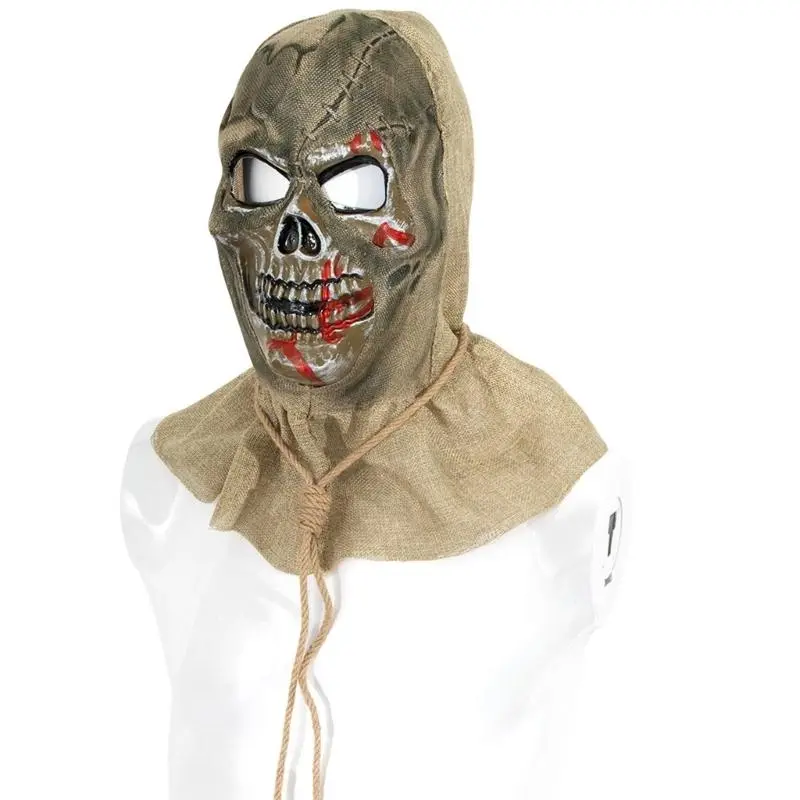39BB Scary Full Head Skull Mask Halloween Mask Cosplay Mask Horrific Full Face Helmets Costume Prop for Carnival Party