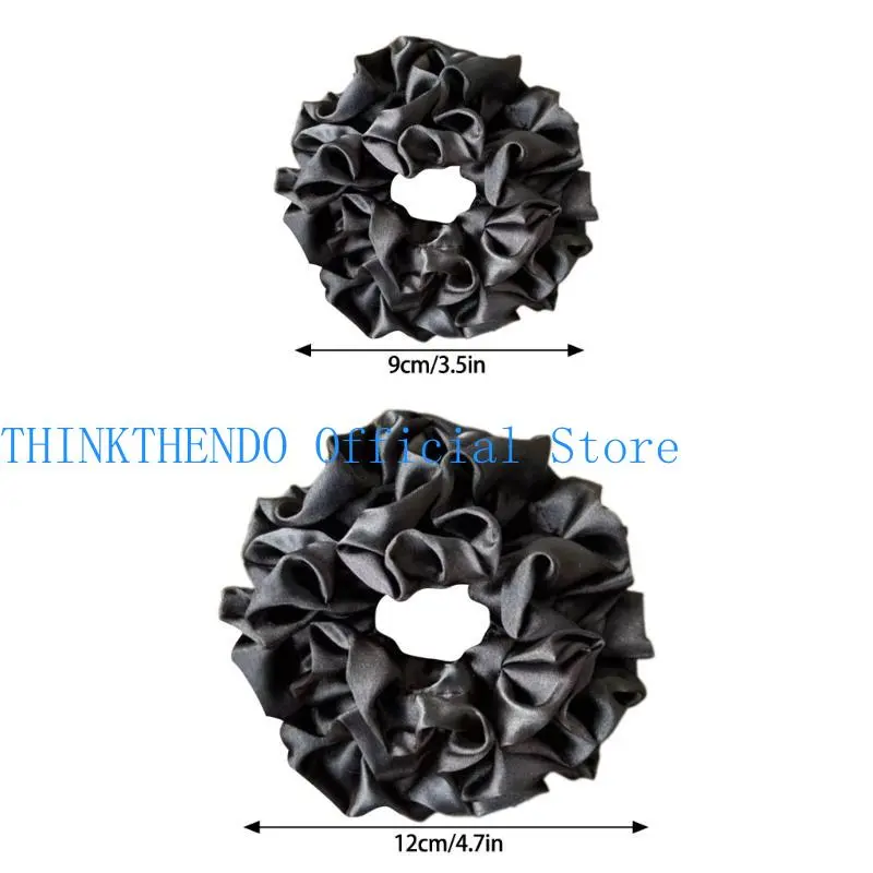 652F Hair Tie Flower Ribbon Hair Rope Flower Ruched Scrunchies Princess Ribbon Tie Princess Scrunchies Hair Tie
