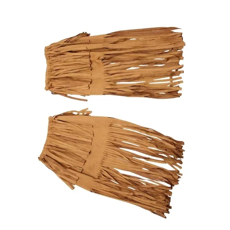 652F 60s 70s Outfit Hippie Costume Accessories Set Peace Sign Earring Headband Fringe Tassels Vest Cardigan Sunglass Necklace