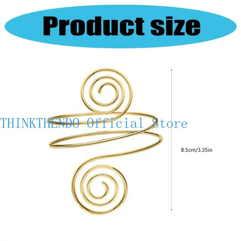 39BB Coil Filigree Arm Chain Cuff Armlet Armband Open Bangle for Beach Arm Chain for Women Teenager Armlet Bangle