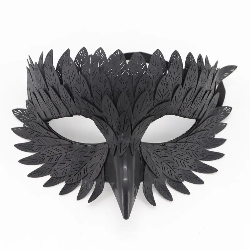 39BB Halloween Cosplay Mask Masquerades Mask Owl Half Face Mask for Party