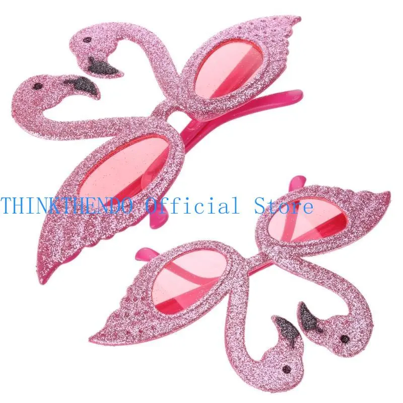 39BB Lovely Eyeglasses for Teenagers Carnivals Party Face Ornaments with Sequin Frame