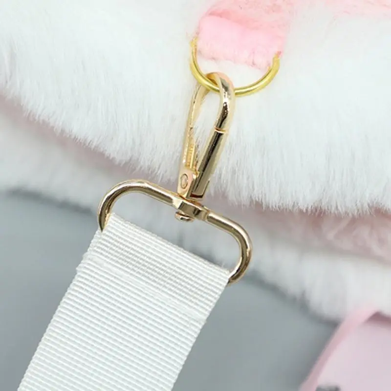 39BB Roleplaying Angel Wing Plush Shoulder Bag Heart Backpack for Halloween