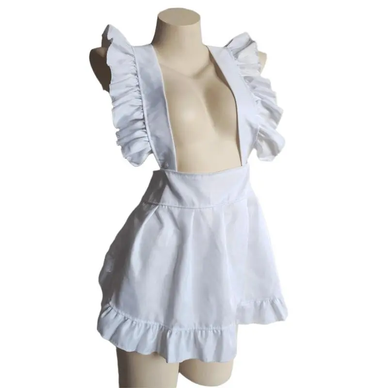 39BB Ruffled Waist Apron Maid Cosplay Costume for Cosplay Themed Parties