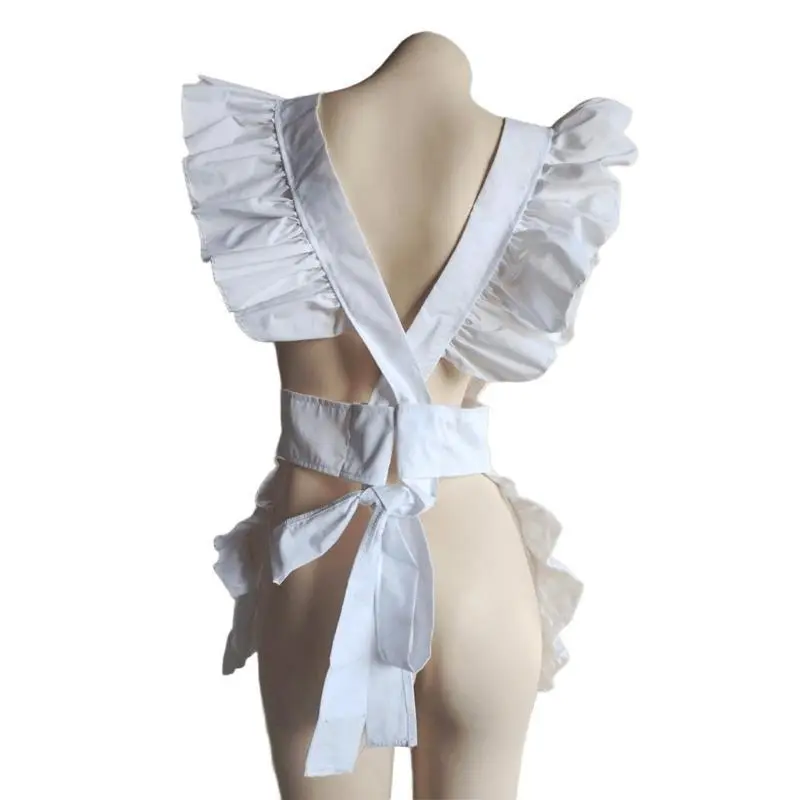 39BB Ruffled Waist Apron Maid Cosplay Costume for Cosplay Themed Parties