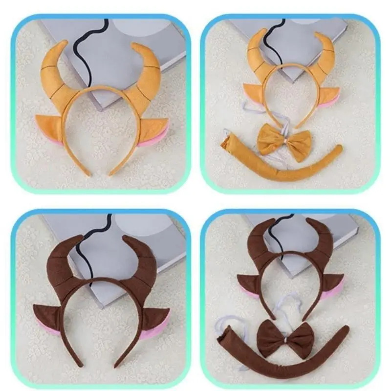 39BB Fun Cow Horns Headband Hair Band Adds Personality To Any Party Or Celebration
