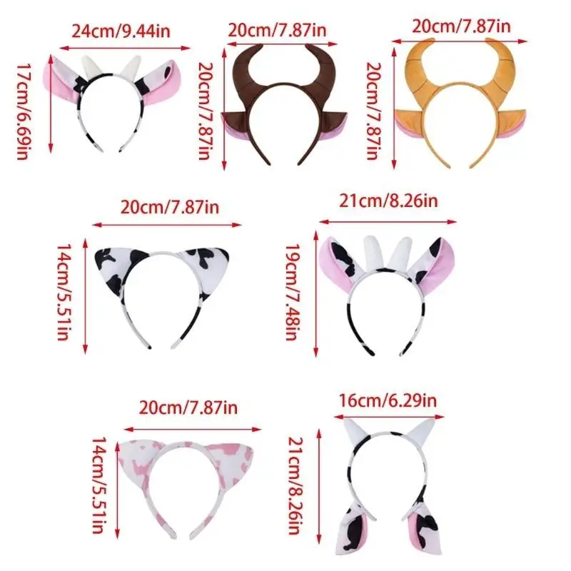 39BB Fun Cow Horns Headband Hair Band Adds Personality To Any Party Or Celebration