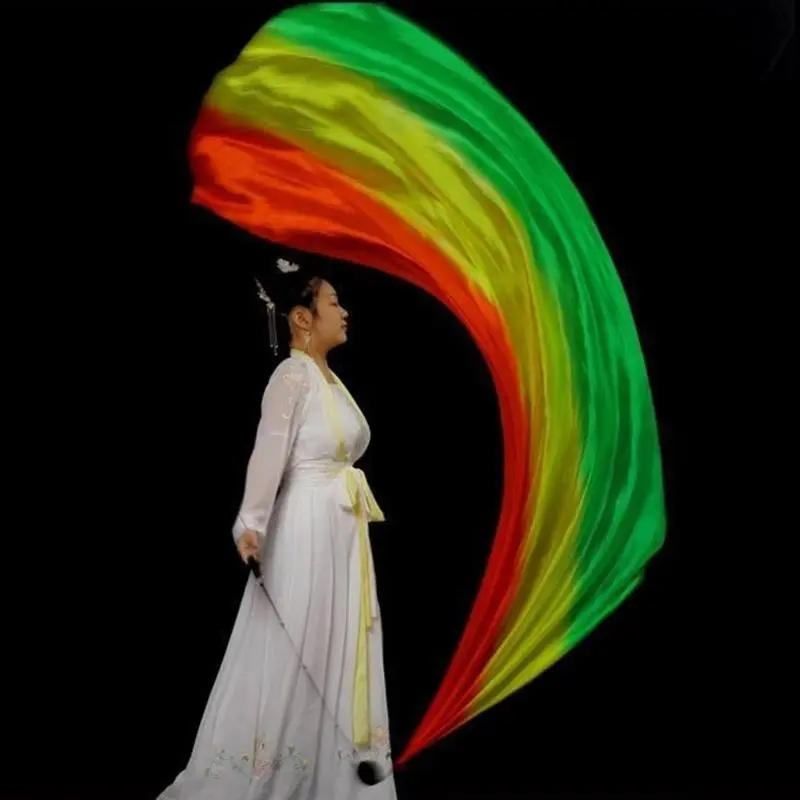 39BB Play Silk Scarf Silk Veil Poi Thrown Balls Stage Performances Props