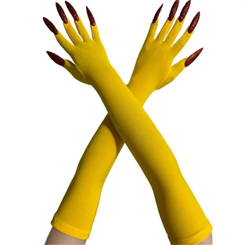 652F 2pcs Gothicism Costume Gloves Make Up Clawed Gloves Versatiles Costume Gloves for Halloween Cosplay