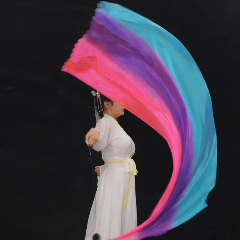 39BB Play Silk Scarf Silk Veil Poi Thrown Balls Stage Performances Props