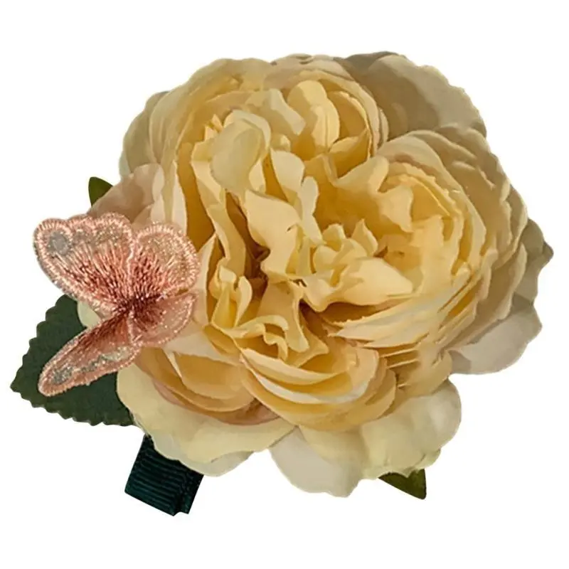 39BB Hairpin Flower Butterfly Hair Clip Butterfly Elegant 2000s-style Butterfly Bunches Headwear Sweet Cottagecore