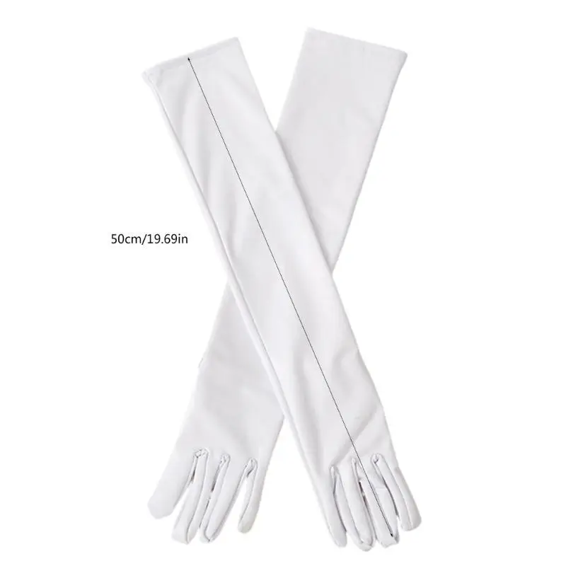 39BB Nightclub Gloves for Women and Girls Full Finger Metallic Gloves Party Supply