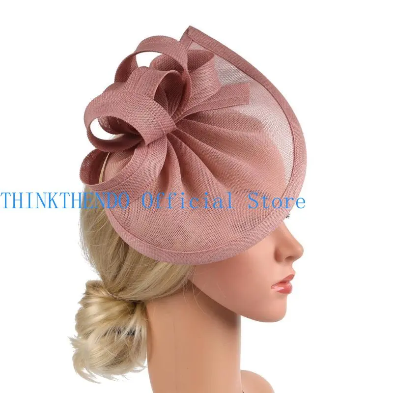 652F Fashionable Sun Hat with Wedding Soft Hat Party Costume Headwear Unique Hairpieces for Men and Women