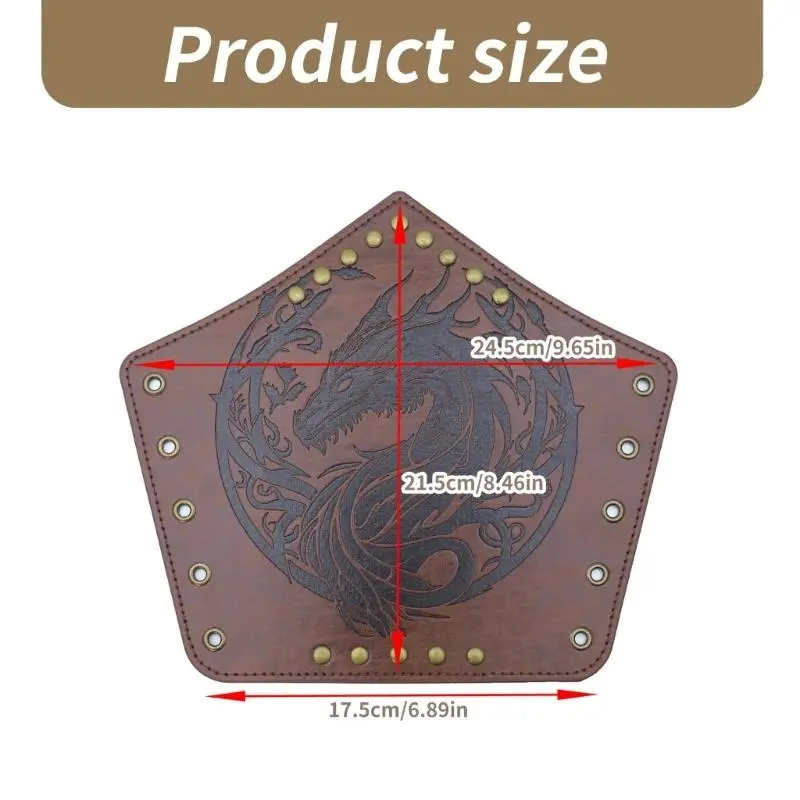 652F 1pc/1pair Vintage PU Leather Wrist Bracers with Embossed Pattern Perfect Suitable for Male Female in Historical Activity