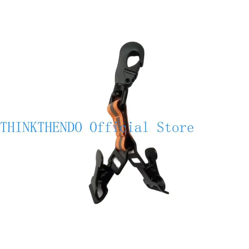 652F 2Pieces Brigade Reflective Glove Holders Clips with Rotating Buckle for Attaching to Belts Clothes and Tool Bag