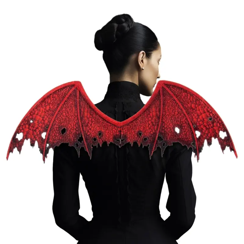 652F Dragon Wing Costume Cosplays Wing Demons Mask Halloween Demons Costume Devil Wing with Elastic Straps