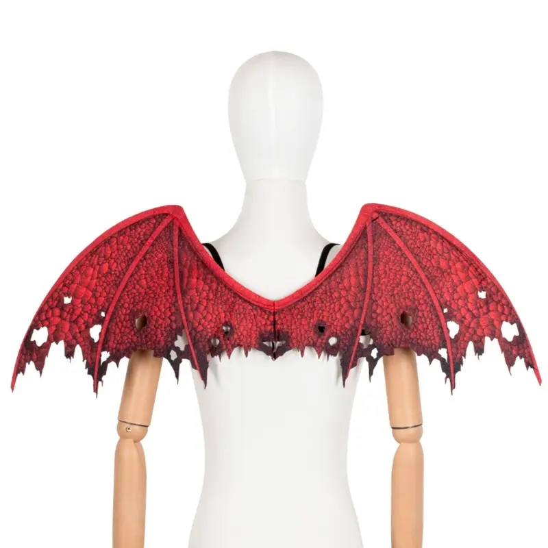 652F Dragon Wing Costume Cosplays Wing Demons Mask Halloween Demons Costume Devil Wing with Elastic Straps