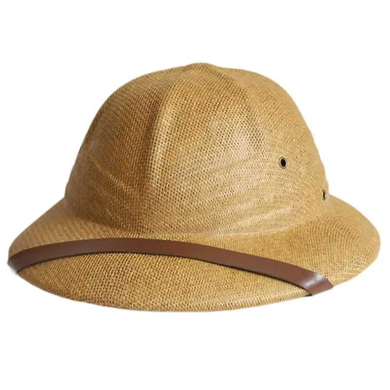 652F Breathable PU Belt Bucket Hat for Women Daily Wear Beach Vacation Hat Travel Fisherman Hat for Leisure Outfits Daily Use