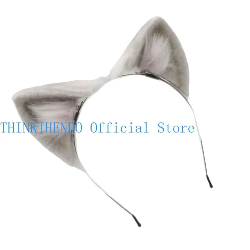 39BB Cats Ears Headbands Fauxs Furs Foxes Tail Halloween Cosplay Party Costumes
