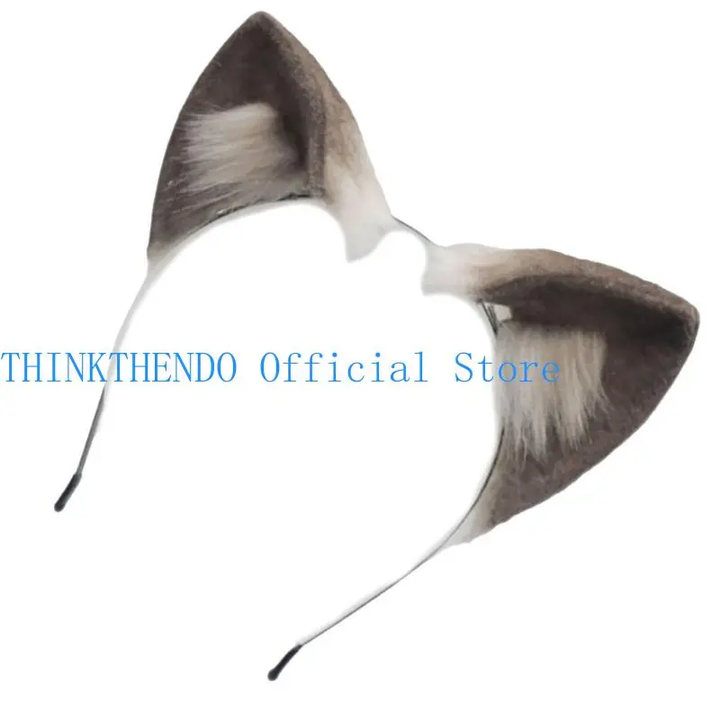 39BB Cats Ears Headbands Fauxs Furs Foxes Tail Halloween Cosplay Party Costumes