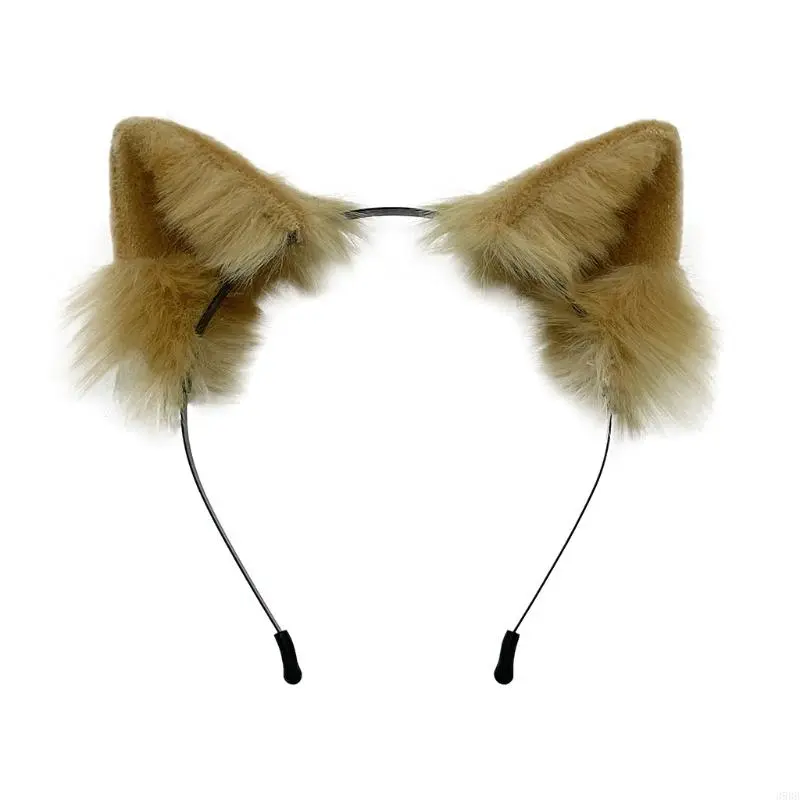 Soft Animal for  Ears Headband Animal Ears Headdress Kitten Ear Hairband Halloween Christmas Cosplay Anime Costume