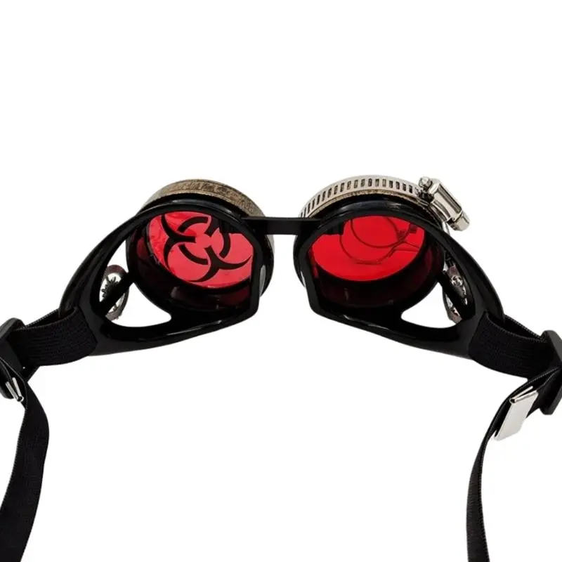652F Steampunk Goggles Retro Steampunk Glasses Gothic Glasses Halloween Goggles Steampunk Costume Accessories for Party