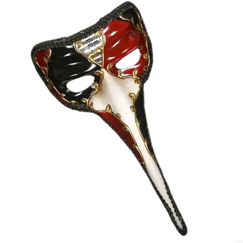 652F Plague Doctor Mask Venetians Mask Long Nose Mask,Steampunk Scary Mask Novelty Item Halloween Cosplay Costume Props Gifts