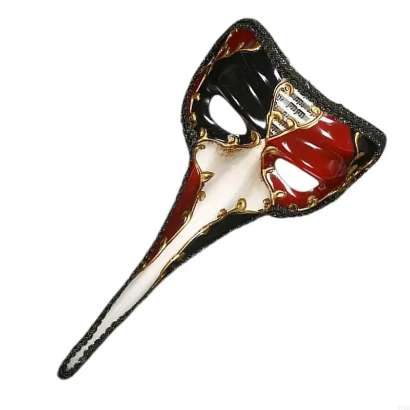 652F Plague Doctor Mask Venetians Mask Long Nose Mask,Steampunk Scary Mask Novelty Item Halloween Cosplay Costume Props Gifts