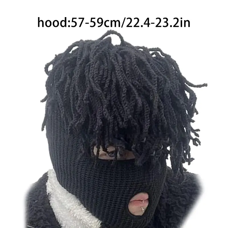 652F Ski Mask Knitted Full Face Cover Balaclava Mask Halloween Party Hat