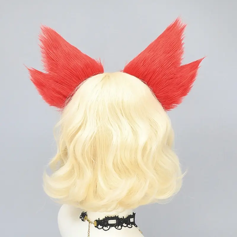 652F Nine Tailed Foxes Ear Headbands Hair Accesories Themed Party Costume Hairband for Cosplay Parties and Anime Conventions