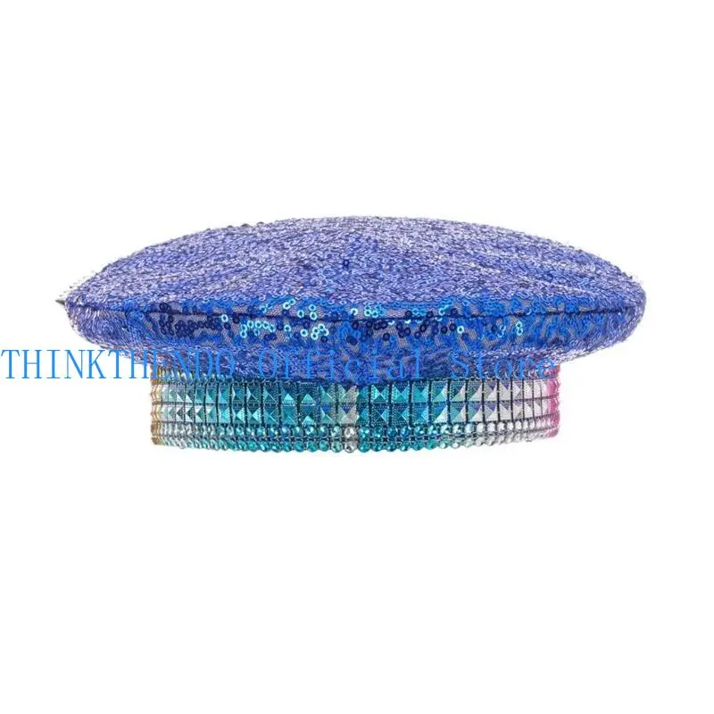 39BB Light weight Rhinestones Hat Durability Acrylic Hat Women Men Captain Hat