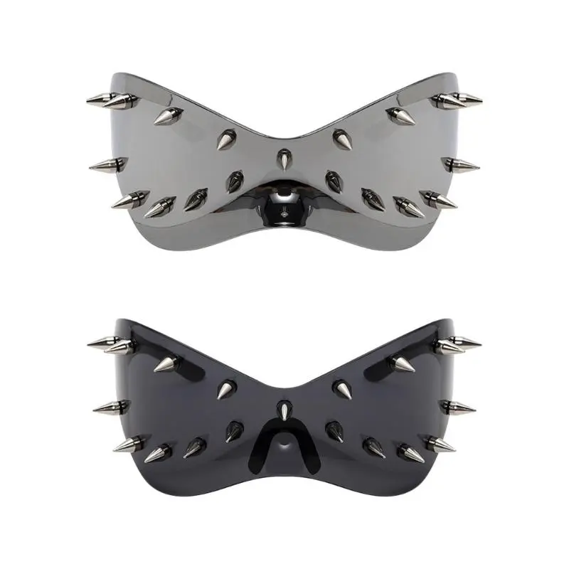 39BB Punk Spikes Sunglasses with UV400 Protections for Daily Use and Street Photoshots