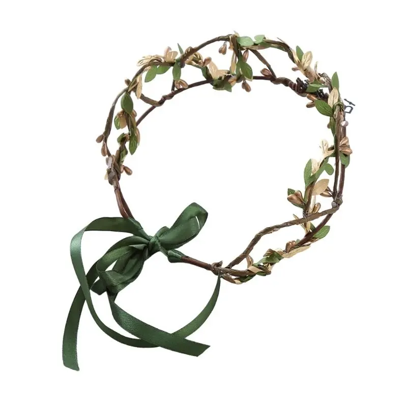 652F Elegant Leaves Hairband Bohemian Headband for Girls Trendy Model Show Performances Wedding Party Jewelry