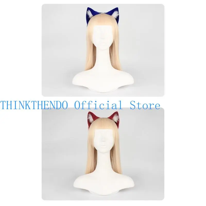 652F Cartoon Cosplay Costume Wolf Hair Hoop Furry Kitten Hair Styling for Live Show Headbands Furry Cats Animal