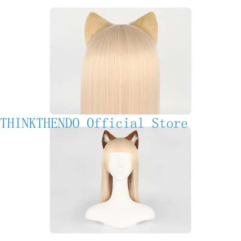 652F Cartoon Cosplay Costume Wolf Hair Hoop Furry Kitten Hair Styling for Live Show Headbands Furry Cats Animal