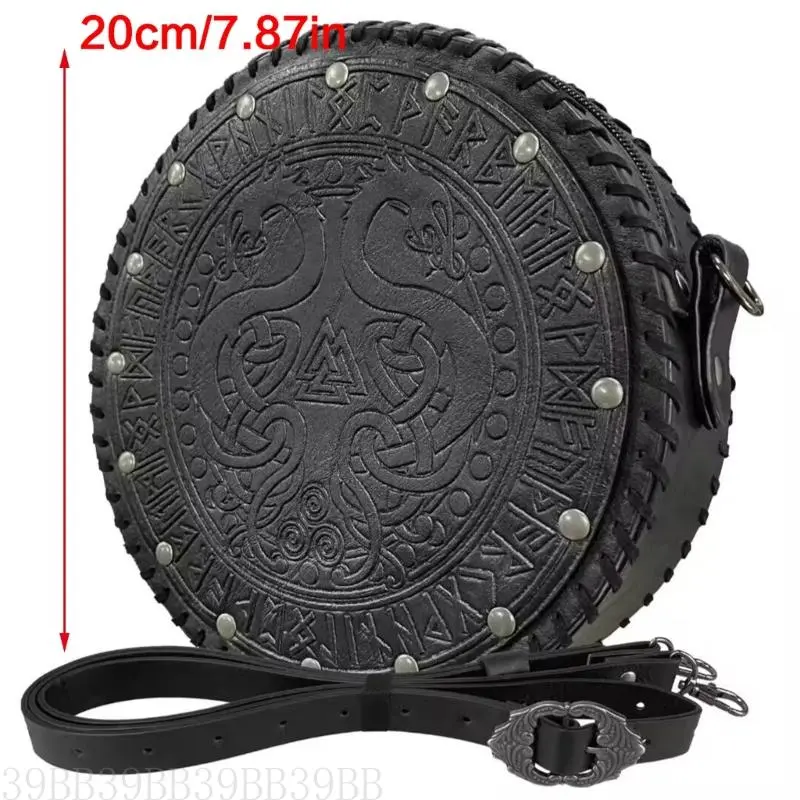 39BB Medieval Leather Side Pack Waist Pouches Medieval Costume Accessories For Women